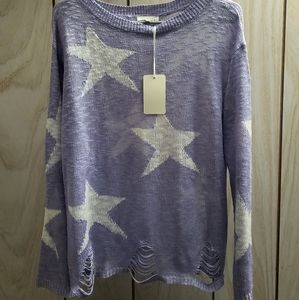 LA miel distressed sweater